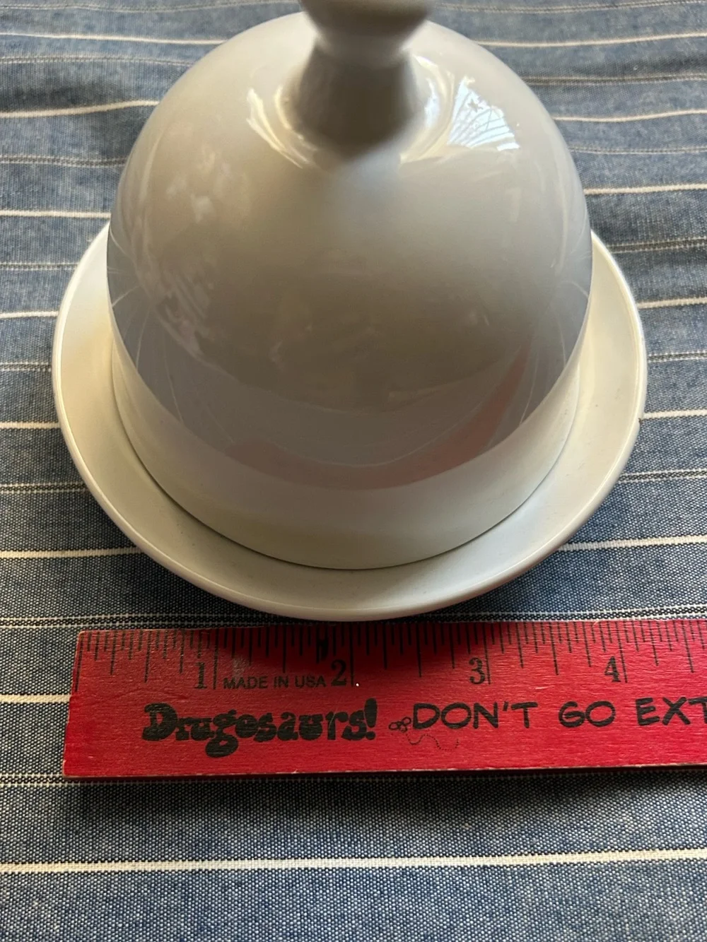 Ceramic Small Butter Dish With Lid Kitchen Servewear *Has Flaw